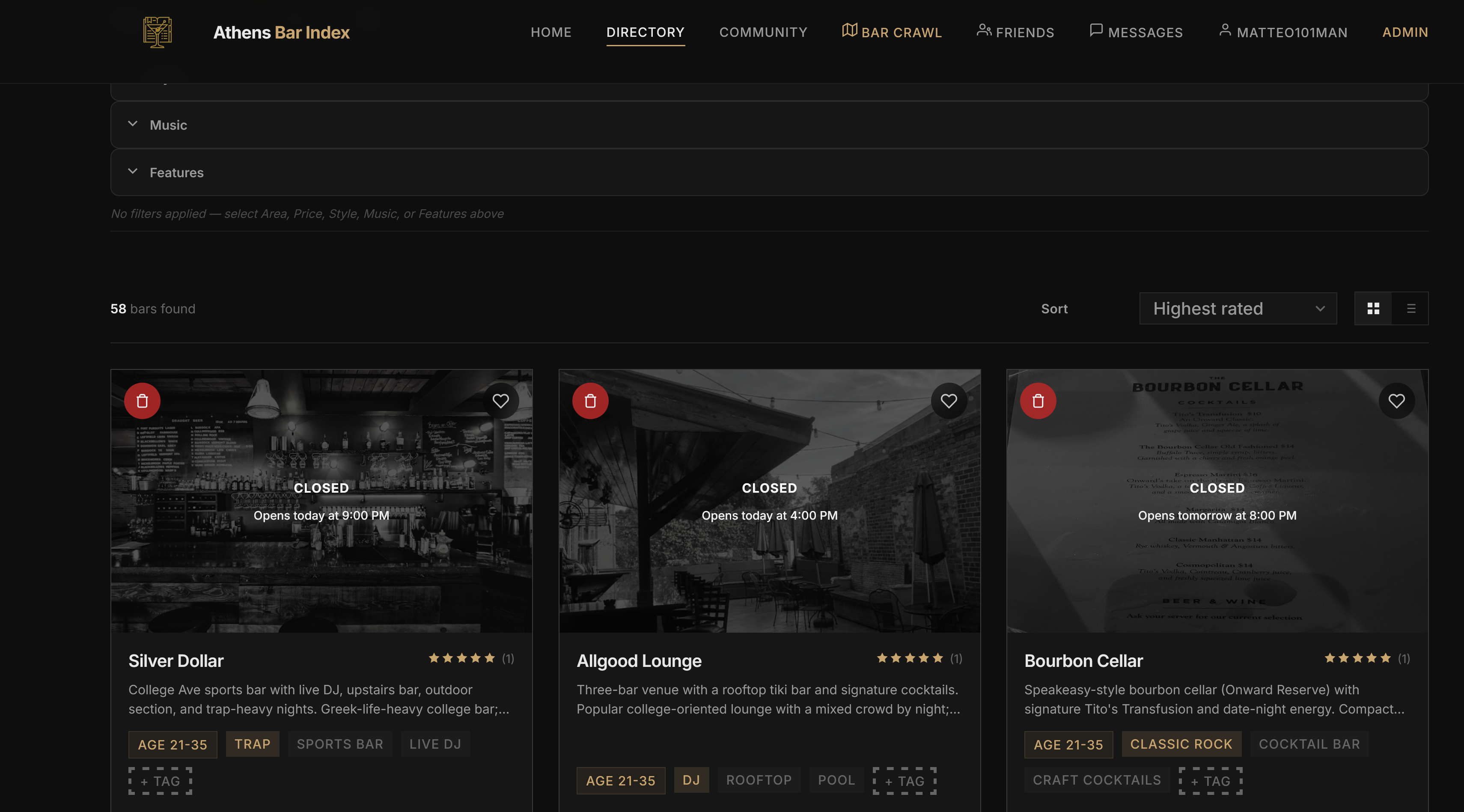 Athens Bar Index